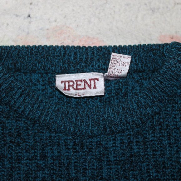 Trent Men's Dark Green Pullover Long Sleeve Sweater Size Large - Picture 3 of 9